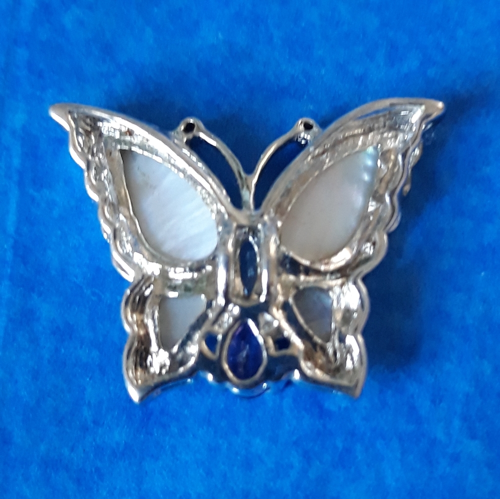 ❤❤ 925 SILVER BUTTERFLY MATHER PEARL - Picture 2 of 6